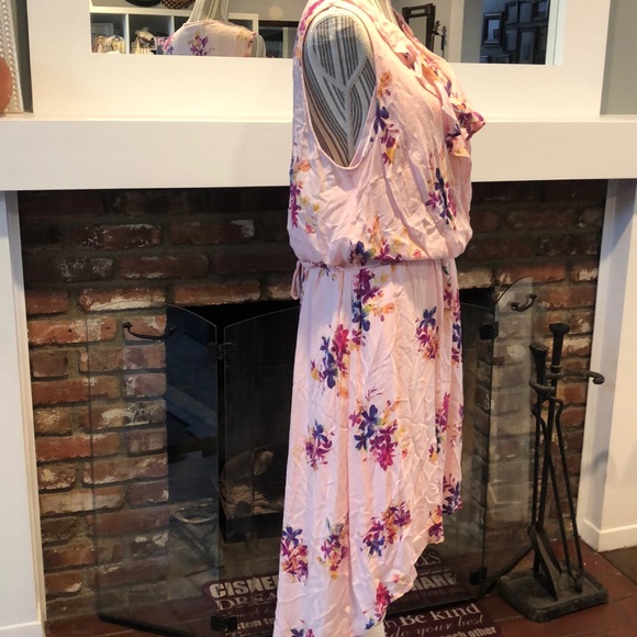 Ava & Viv Floral Pink High-Lo dress - Picture 5 of 12